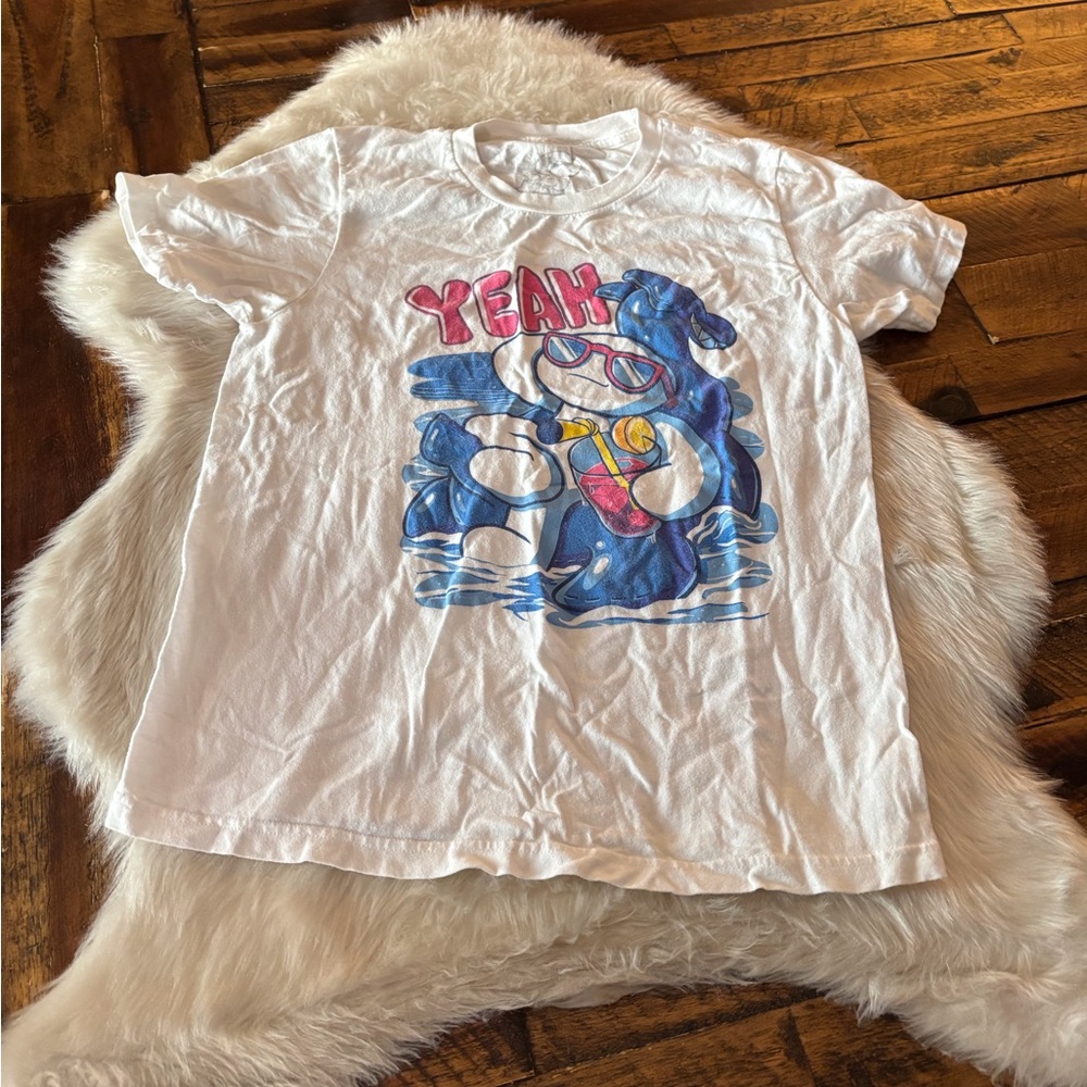 White Graphic Kids T-Shirt